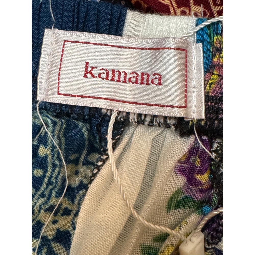 Kamana Patchwork Maxi Skirt Women L/XL Multicolor Boho Cotton Hippie Festival - Picture 4 of 10